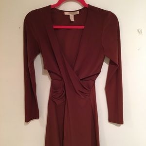 Dress, reddish brown